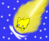 Speedycat zooming with stars